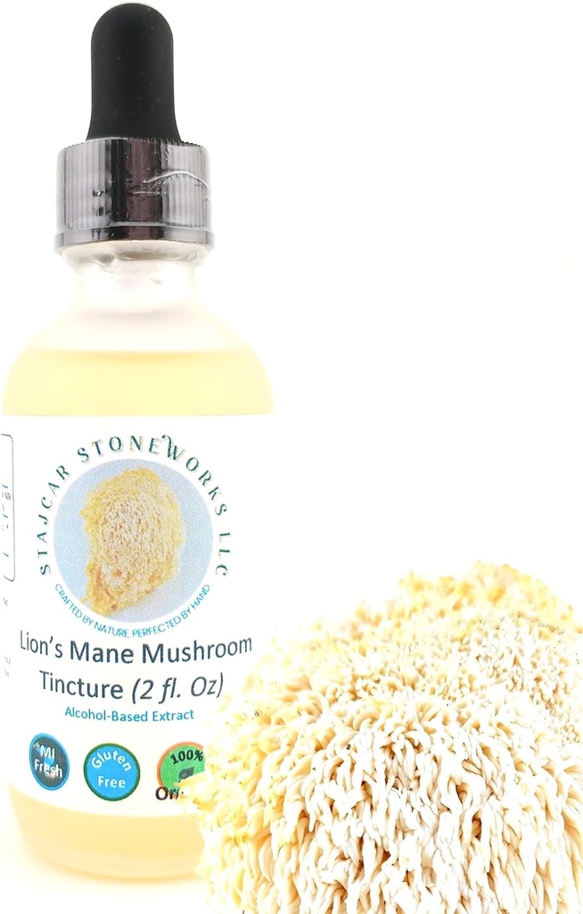 Organic Lion’s Muse Mushroom Αλκοόλ Βάμμα – Ολιστική Υγεία – 2 oz Double Extracted, Triple-Micron Filtered Providing Superior Clarity and Purity.