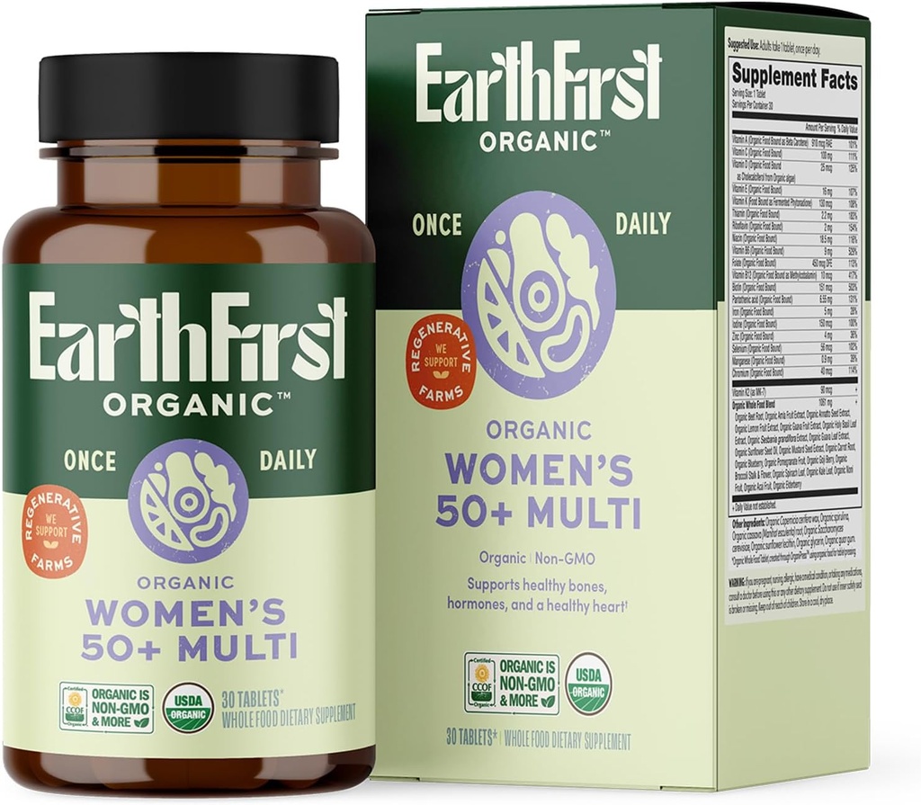 Kadınlar için Günlük Multivitamin 50+, Bone Strength, Energy ve Heart Health, 30 Count