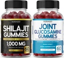 DORADO NUTRITION Shilajit Gummies for Men & Women (60 Gummies) ve Glucosamine Chondroitin (60 Kont)