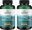 Swanson TMG Tri Metilglycine - Amino Asit Sağlıklı Yaşam Fonksiyonlar ve Kalp Sağlığı Desteği - (90 Capsules, 500 mg Her) (2 Pack)