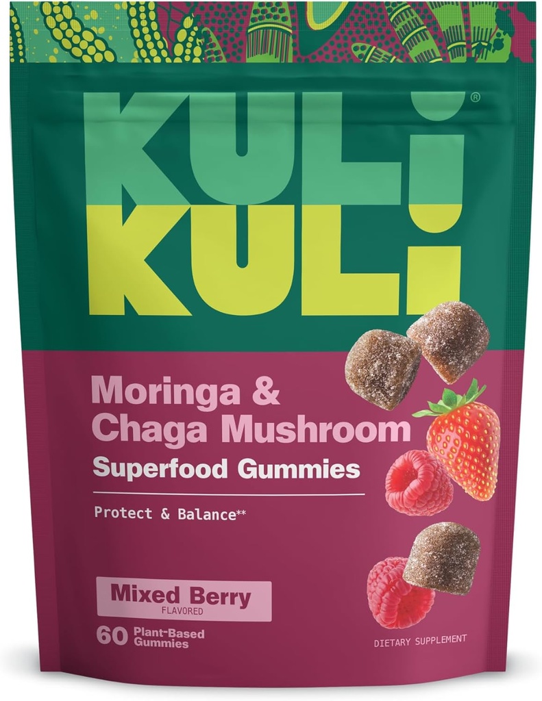 Kuli Super Energy Gummies - Enerji Moringa, Caffeine-Free Natural Energy Branson - 60 Non-GMO, Gluten-Free Moringa Gummies - Enerji Supplements with Moringa, Caffeine-Free Natural Energy Branson - 60 Non-GMO, Gluten-Free Moringa Gummies