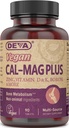 DEVA Vegan Συμπλήρωμα ασβεστίου 2-πακέτο, συν ψευδάργυρο, βιταμίνες C, D & K, βόριο, 90 δισκία