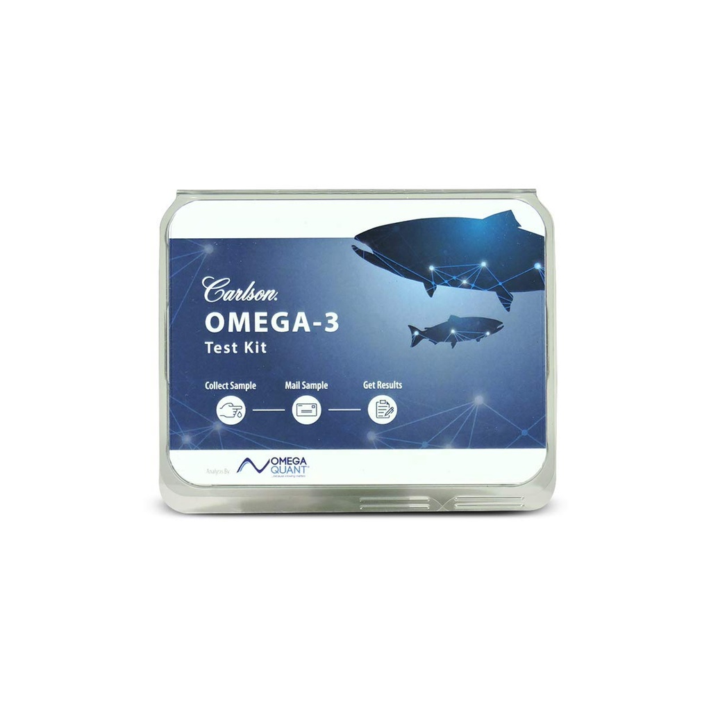 Carlson Omega-3 τεστ Κιτ, Omega-3 Δείκτης Home Testing Kit, μέτρα EPA & DHA επίπεδα, 1 Κιτ