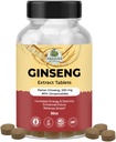 Şaşırtıcı Botanikler Panax Ginsengi Tabletleri - 200 mg Yüksek Potent% 80 Ginsenosides for Energy & Relaxation - Natural Herbal Supplement for Cognitive Branson - 30 Tabletler