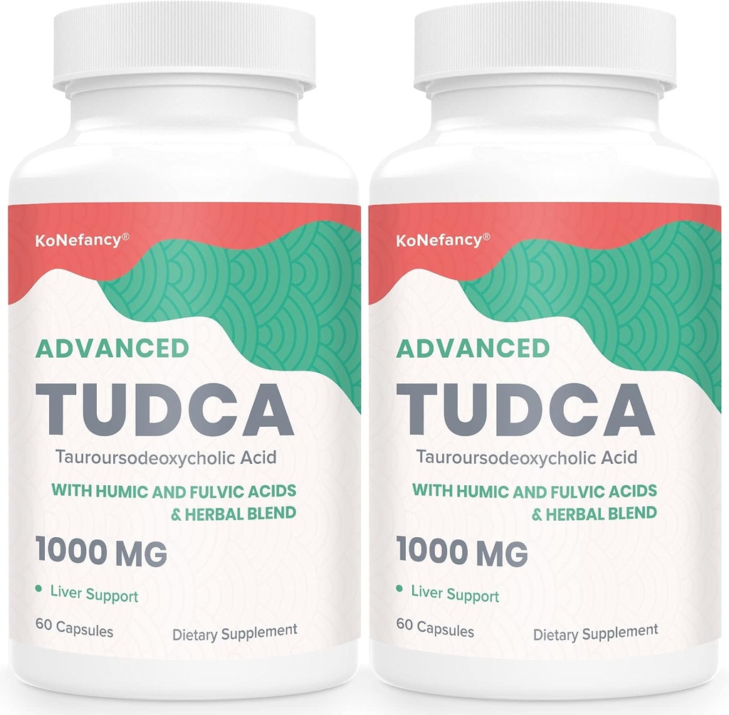 TUDCA Liver 1000 mg-Bile Salts for Liver Cleanse Detox-Milk Butle Herbal Mix with Fulvic and Humic Acid for Liver,Digestive Health,120 Vegan Capsules