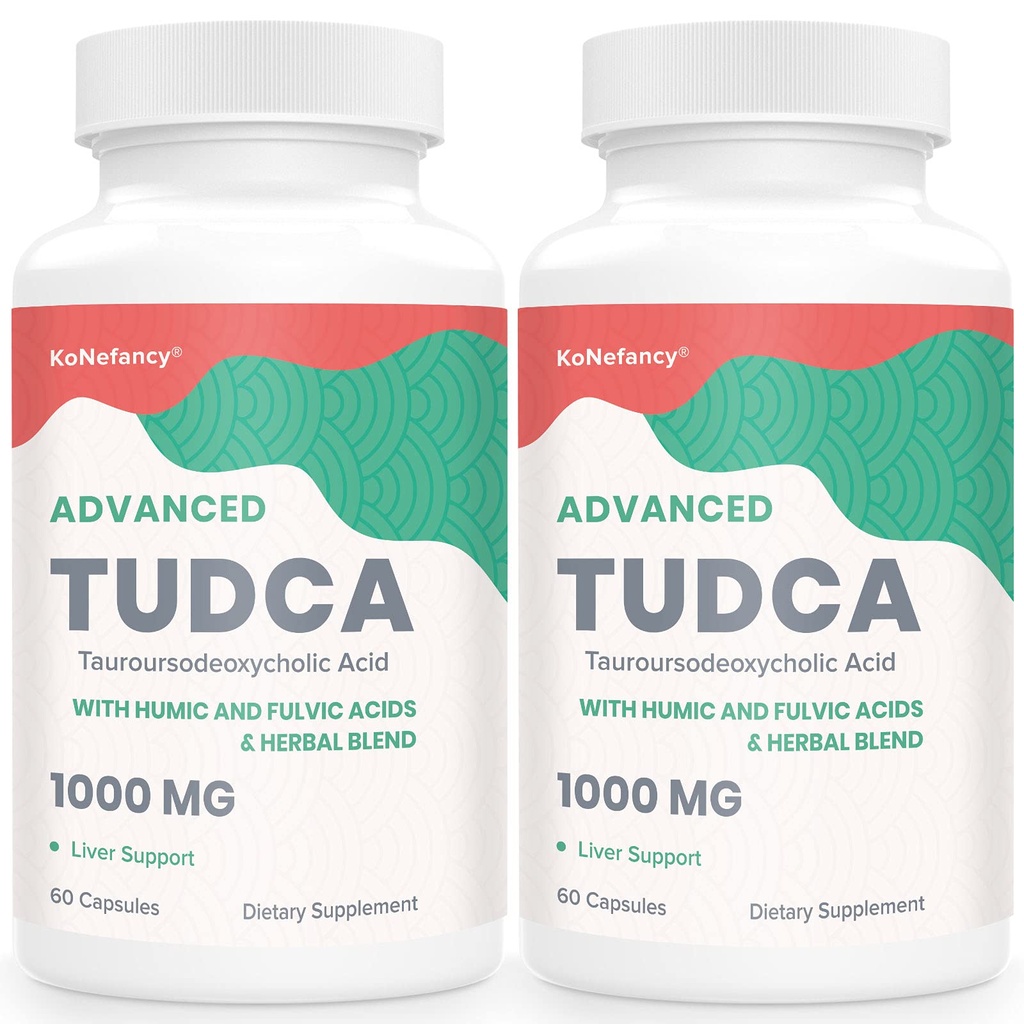 TUDCA Liver 1000 mg-Bile Salts for Liver Cleanse Detox-Milk Butle Herbal Mix with Fulvic and Humic Acid for Liver,Digestive Health,120 Vegan Capsules