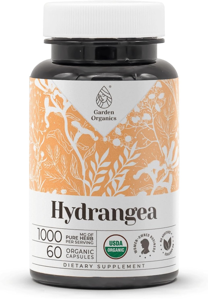 Hydrangea USDA Organik 60 Capsules | Circulatory System, High-Potency Natural Supplement | Sertifikalı Organik Vejetaryen Capsules ve Organik Hydrangea (Hydrangea arborescens)