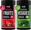Συμπλήρωμα φρούτων και λαχανικών - High Fiber Supplement for Immunity, Gut & Energy - Super Reds & Super Greens Supplements with Marshmallow Root - 240 Reds and Super Greens Powder Superfood Capsles
