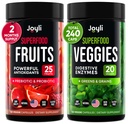 Meyveler ve Veggies Supplement - Immunity, Gut & Energy - Super Reds & Super Greens Supplements with Marshmallow Root - 240 Reds and Super Greens Toz Superfood Capsules