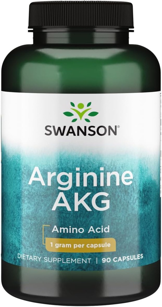 Swanson Amino Asit maksimum Güçlü Arginine Akg Nitrik Oksit 1000 Milligram 90 Capsules