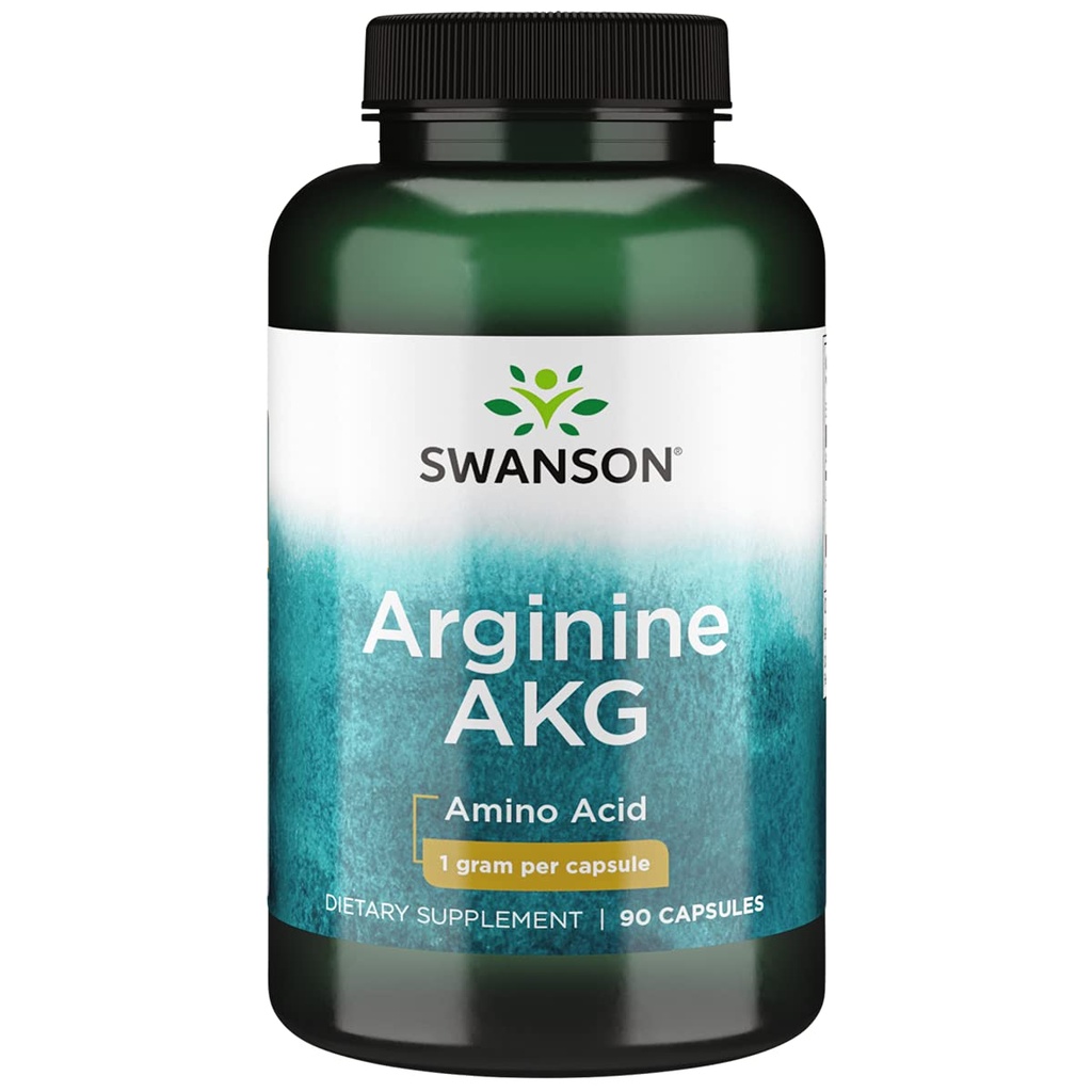 Swanson Amino Asit maksimum Güçlü Arginine Akg Nitrik Oksit 1000 Milligram 90 Capsules