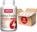 Jarrow Formulas Metil Folate 1000 mcg, Diyetsel Tamam, Hücre Enerji Desteği için Medeniyet, 100 Veggie Capsules, 100 Day Supply, (Pack of 12)