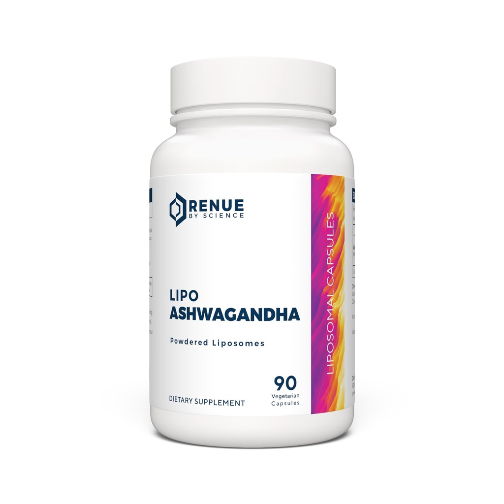 Renue By Science Ashwagandha | High Strength Liposomal Ashwagandha Supplements | 90 Ashwaganda Capsules - 200 mg Ashwaganda per Service | Non-GMO | Made in the USA Third-Party Tested