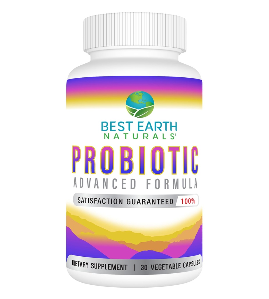 Best Earth Naturals Probiyotiks Advanced Formula for Women and Men with 575 Milyar CFU - 30 Capsules (30 Day Supply)