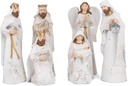 Transpac Distressed White ve Gold Tone 7.5 İndüksiyon Nativity Figurines Set of 6