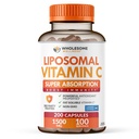 Allsome Wellness Liposomal Vitamin C Capsules (200 Pills 1500 mg Buffered) Yüksek Apsiyon, Immune System & Collagen Branson, Yüksek Dose Fat ► Immunity Support Ascorbici, Natural Vegan