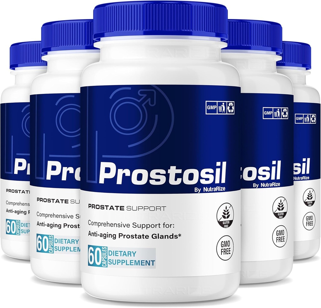 (5 Pack) Prostosil Capsules, All Natural Formula For Prostate Health Support, Kontrol ve Genel Sağlık için maksimum Güçlü Herbal Supplement, Prosto sil Vitamin Pills Resmi İnceleme (300 Capsules)