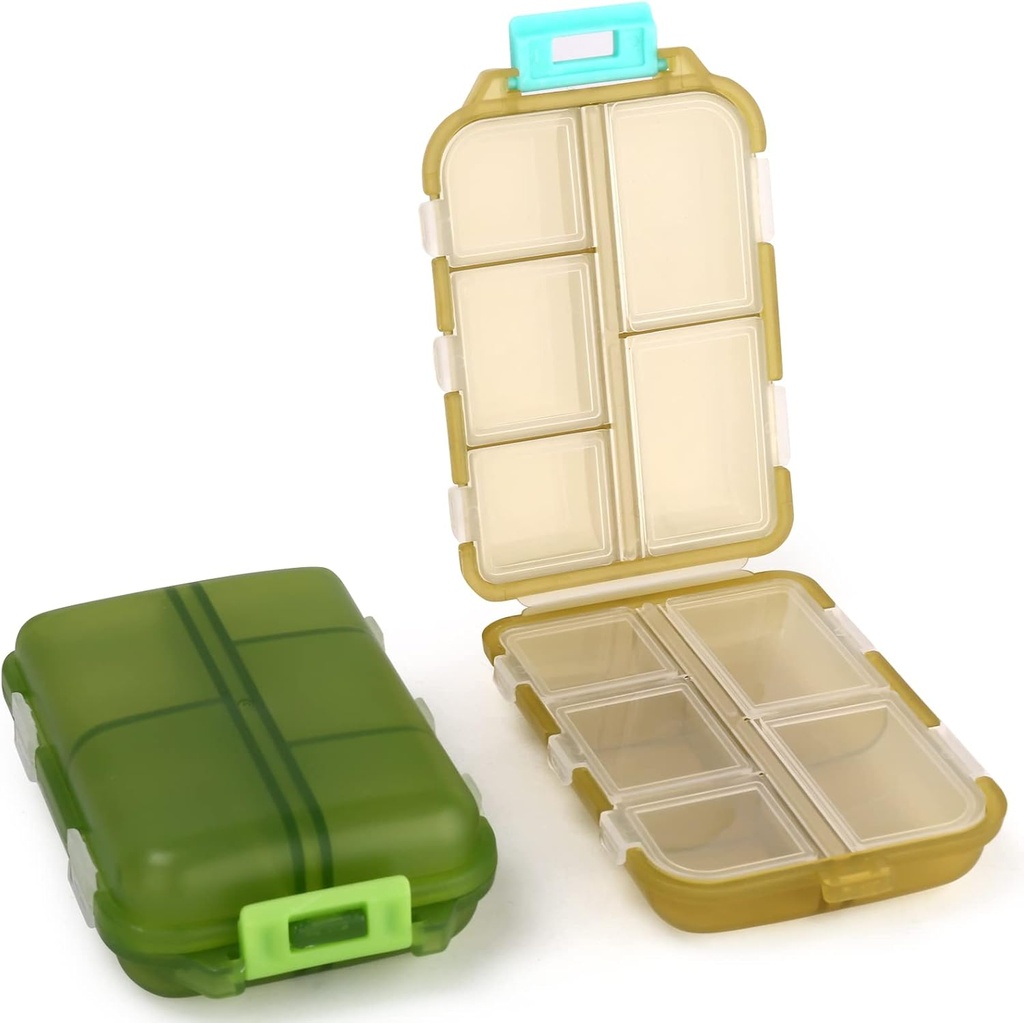 2'yi ucuz Pill Organizer, Seyahat Pill Box, Small Pill Case Konteyner, Tıp Organizecı, Farklı Tıplar için 10 Karşılaştırma ile