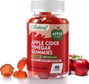 Apple Cider Vinegar Gummies 60 Counts 1000 mg AVC with Vitamin B6 Vitamin B12 for Metabolism, Digestion, Detox, Gut & Immune Health