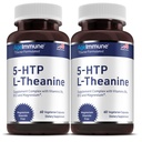 5-HTP Formula for Stress Relief and relax support for Teens and Adults with 5-HTP, L-Θεανίνη, Βιταμίνη Β6, Βιταμίνη Β12, Μαγνήσιο - Γιατρός Formulated - Μαγνήσιο Στεγανώστε Δωρεάν - 60 κάψουλες.