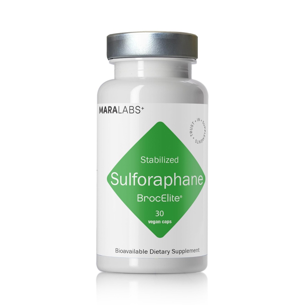 Mara Labs BrocElite Plus | Stabilized Broccoli Sulforaphane Supplement | Glyphosate Residue Free Certified – Third-Party Tested | 30 Vegan Capsules