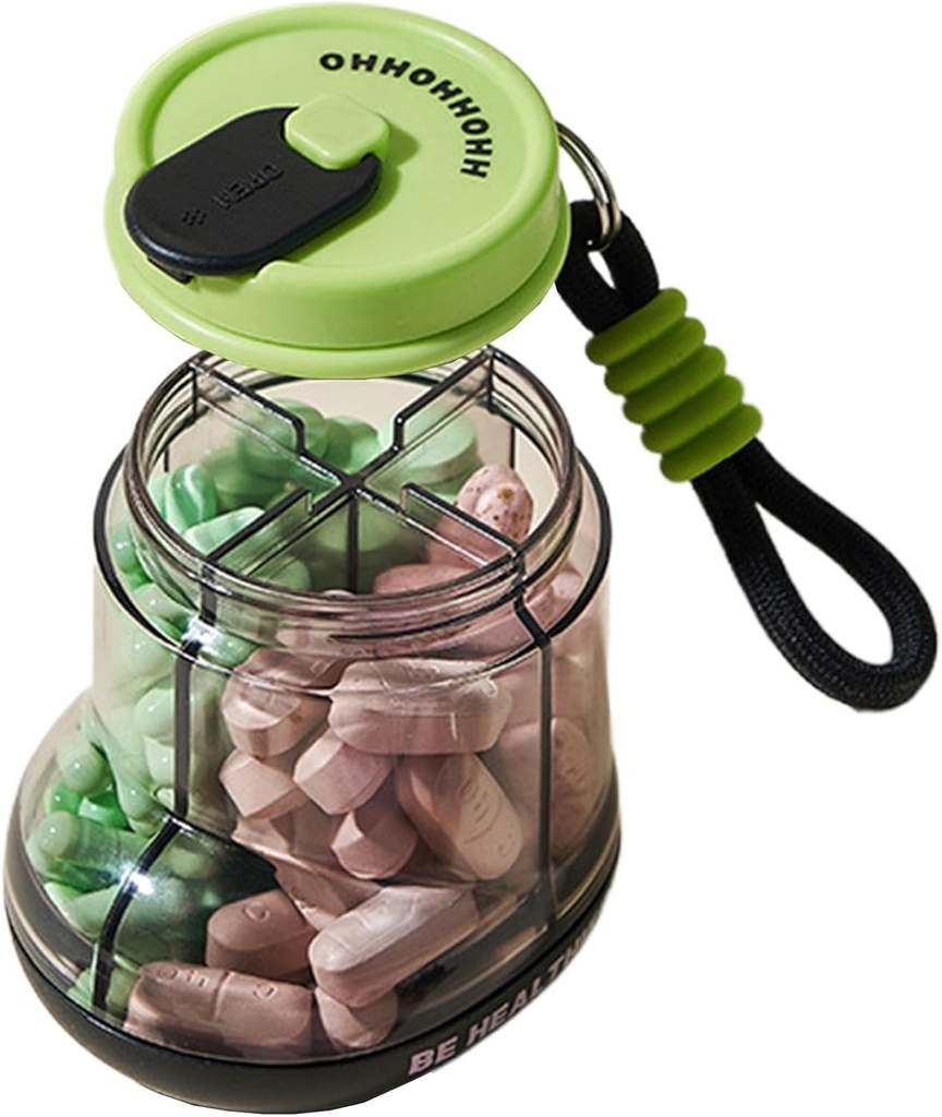 Pill Organizer, Portre Pill Mineral, Vita-min Organizer, İlaç ve Supplement için Seyahat Davası, Pill Sorter, Small Pillrec Şişe ile 4 Karşılaştırmalı