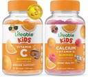 Lifeable Vitamin C Kids + Dolce with Vitamin D Kids, Gummies Sche - Great Tasting, Vitamin Supplement, Gluten Free, GMO Free, Chewable Gummy
