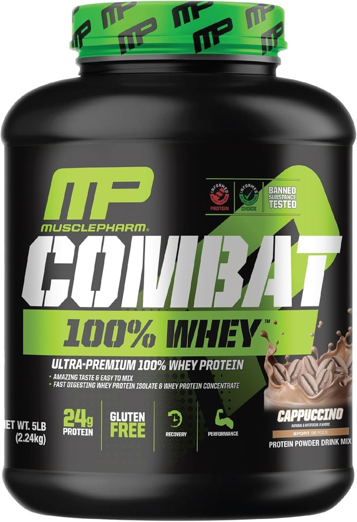 KasPharm 100% Whey Protein Toz, Cappuccino Flavor, Hızlı Kurtarma ve Kas Whey Protein Isolate, Kadınlar ve Erkekler için Yüksek Protein Toz, Gluten Free, 5 lb, 70 Hizmet