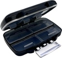EZY DOSE Moisture-Proof Φορητή συσκευή διανομής χαπιών, Pocket Purse Organizer, Pharmacy Box, Travel Medication Holder, Latch-Closure για ασφαλή περιεχόμενα, υπερμεγέθη διαμερίσματα, Airtight Seal, Medium, Black