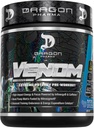 DRAGON PHARMA Venom Extreme Potency Pre-Workout, Laser Sharp Focus + Ενέργεια, Έντονη απόδοση, Αποδεδειγμένα συστατικά για την ενισχυμένη αγγειοδιαστολή & αντοχή (40 εξυπηρετούν, Blue Raspberry)