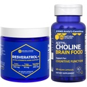 NATURAL STACKS Acetylcholine Brain Food + Resveratrol Supplement Sche - Supports Cognitive Function & Brain Aging* - 120 Total Capsules