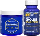 NATURAL STACKS Acetylcholine Brain Food + Resveratrol Supplement Sche - Supports Cognitive Function & Brain Aging* - 120 Total Capsules