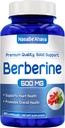 Easy Abxia Berberine Supplement 500 mg | Herbal GLP-1 Beslenme Desteği Berberine 500 mg ile takviye | Sağlıklı Yaşam Tarzına Yardım | ABD'de cGMP Olanakları (180 Day Supply)