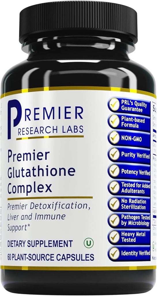 Premier Research Labs Glutathione Kompleksi - Liver & Immune Support Supplement - Glutathione Pill for Natural Liver Cleanse - 60 Vegetarian Capsules