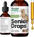 Sonsuz Puppy Senior Dogs Drops - Immune & Brain Support Kompleks for Elderly Dogs of All Breeds & Dimensions - Vitamins and Supplements for Yaşlı Evcil hayvanlar için - Gıda Supplements - 2 oz