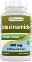 En İyi Doğallar Niacinamid 500 mg 240 Tablet (Vejetaryen için Sürdürülebilir) - Niacin (Vitamin B3)
