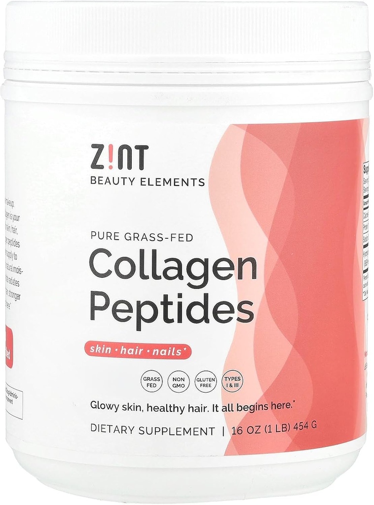 Zint Collagen Peptides Toz (16 Ounce): Anti Aging Hydrolyzed Collagen protein Toz Güzellik Tamam - Cilt, Saç, Çiçekler