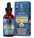 USDA Organik Sıvı Vitamin D3 K2 Yetişkinler için Merdiven | Superdose 8000IU Pure Vitamin D3 | 60 Serv | Vitamin D K2 Tamam Immune Support & Bone Health | 98 Abxia | Vegan, Non-GMO | 2 Fl Oz