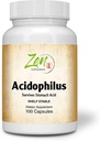 Zen Supplements - Asitofilus 500 Milyon CFU ve 4 Strains, Raf Stable 100-Caps - Occasional Gas ve Constipation Plus Belirtileri Lactose intolerance