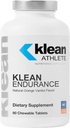 Klean Sporcu Klean Endurance | D-Ribose to Restore Enerji, Kardiyak Fonksiyonları Destekleyebilir ve Kas Fatigue'yi Azarlar | Sport için sertifikalı | 90 Chewable Tabletler | Doğal Orange Vanilla Flavor