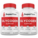 (2 Pack) Super Flow Blood Support Capsules, SuperFlow Glycogen Pills All Natural Supplement, 2-Month Supply.