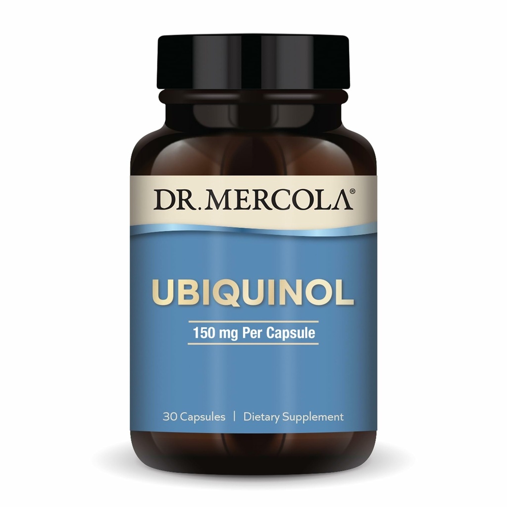 Dr. Mercola Ubiquinol 150 mg, 30 Hizmet (30 Capsules), Diyet Supplement, Supports Energy Production, Non-GMO