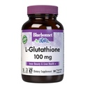 Bluebonnet Beslenme L-Glutathione 100 mg, Free-Form Amino Asit, Free Radikal Koruma, Soy-Free, Gluten-Free, Non-GMO, Kosher sertifikalı, Vegan, 30 Sebze Kapsülleri, 30 Hizmet