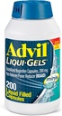 Advil Liqui-Gels minis Pain Reliever ve Ateş Tanımları, Ağrı Yardımı için Ibuprofen 200 mg for Pain Relief - 200 Liquid Filled Capsules