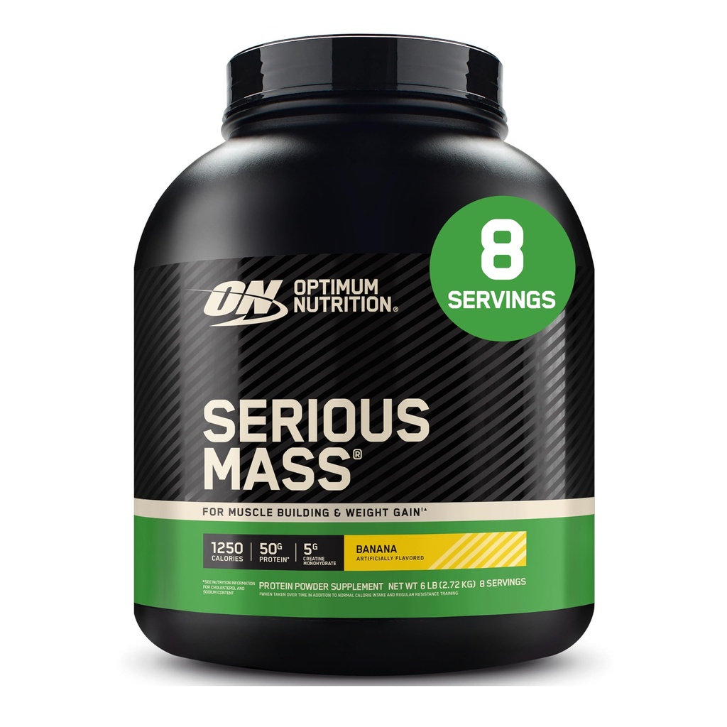 Optimum Beslenme Ciddi Kitle, Kilo Vermeci Protein Toz, Mass Winer, Vitamin C ve Çinko Immune Support, Kretine, Banana, 6 Pound (Pazar Mayıs Vary)