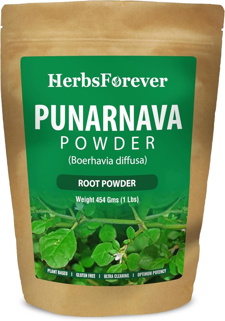 HerbsForever Punarnava Toz | Boerhaavia Diffusa | Ayurvedic Herbal Supplement | Destekler Genel Wellness | Non-GMO, Vegan | 454 GMS