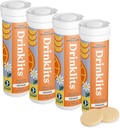 İçecekler Orange Daily Electrolyte Hydration Tabletleri (4) Tube Sche | 0g Sugar – Natural Sports Drink – Great Taste | 4 Pack (40 hizmet)