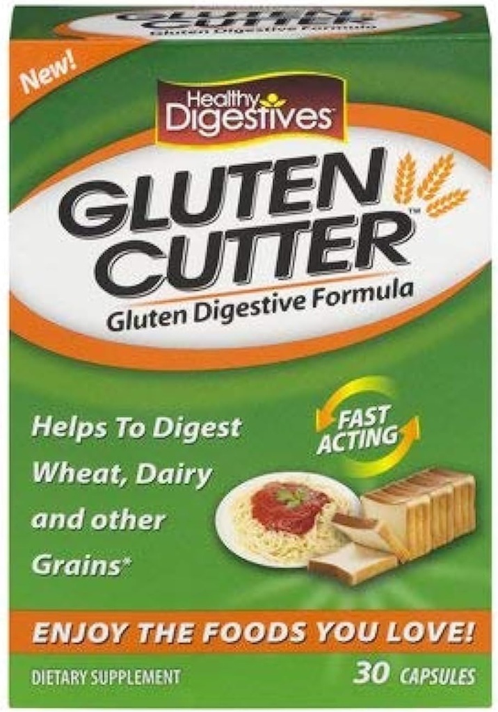 Sağlıklı Digestives Gluten XS Enzyme Formula - Bodies Gluten Digestionnızı Geliştirin ve Kırk Buğday, Süt ve Diğer Ürünlerde Yardımcı Olmak - 30 Hizmet, Capsules (Pack of 3) KC#CIECIE