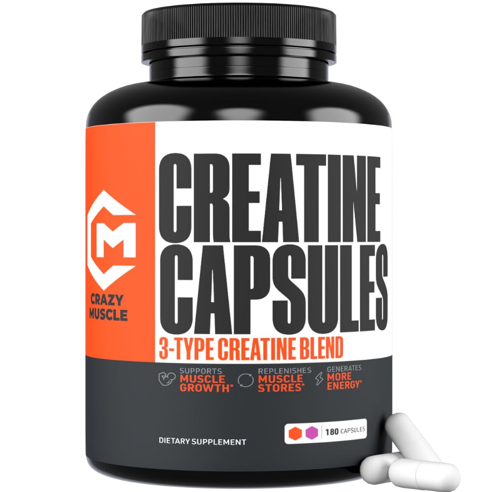 Tinatine Capsules, 5g Premium 3X ThreeAtine Pre Workout Bulk Muscle Mass Winer, High Abxia Pills Alternative Best Performance for Men Women, 180 Capsules