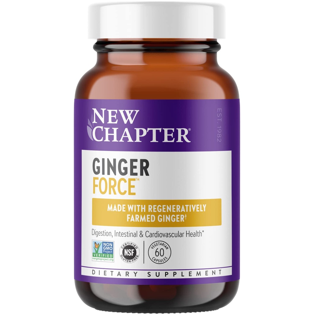 Yeni Bölüm Ginger Supplement Force with Super critical Organic + Non-GMO Materialss Vegetarian Capsules, 60 Count